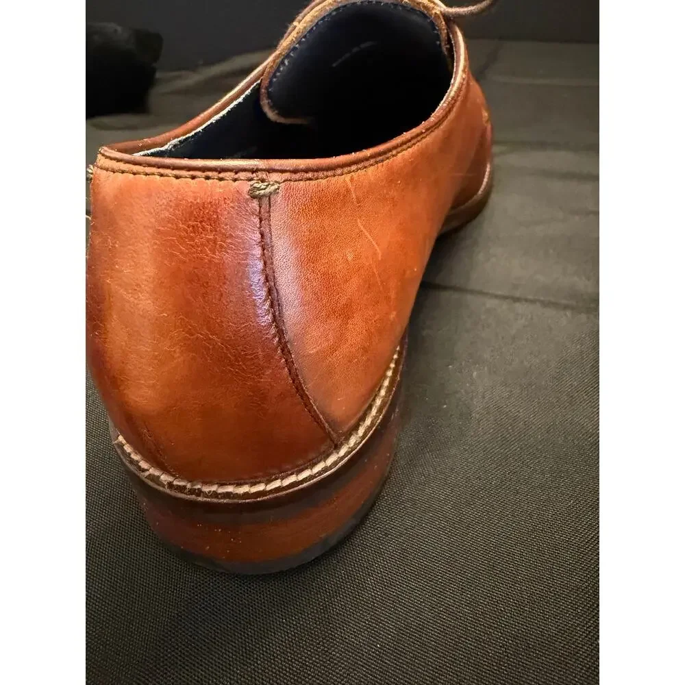 Cole Haan Men's Lenox Hill Cap Toe Dress Shoes British Tan Leather 10 Wide